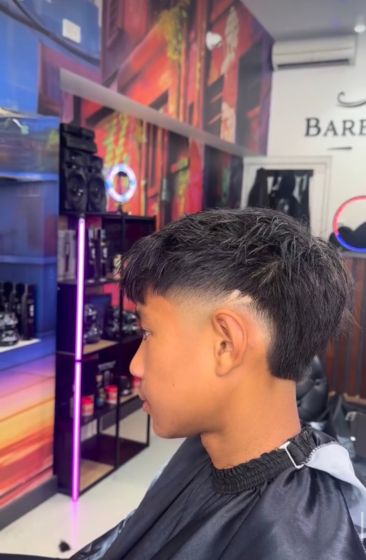 Fringe + Low Fade